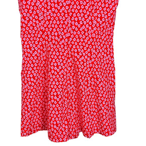 by Anthropologie Scallop Halter Short Romper High Neck in Pink Floral Sz 8 US - Picture 13 of 15